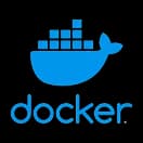 Docker DevOps container deployment logo